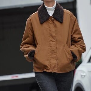 Zara Contrast Collar Jacket sz xl